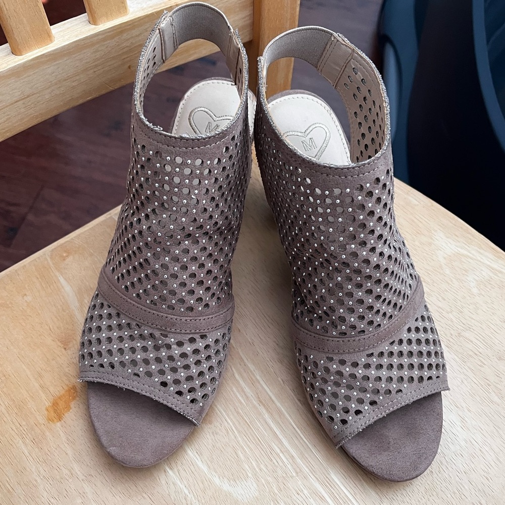 Madeline Open Toe Sling Back Booties 8M